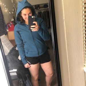 Teal Zip Windbreaker Jacket Size Small